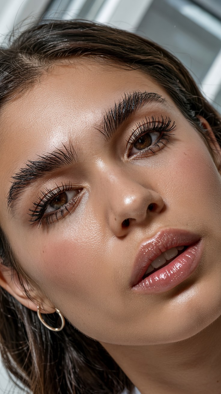 Natural Glowing Skin Makeup Tutorial with Voluminous Lashes