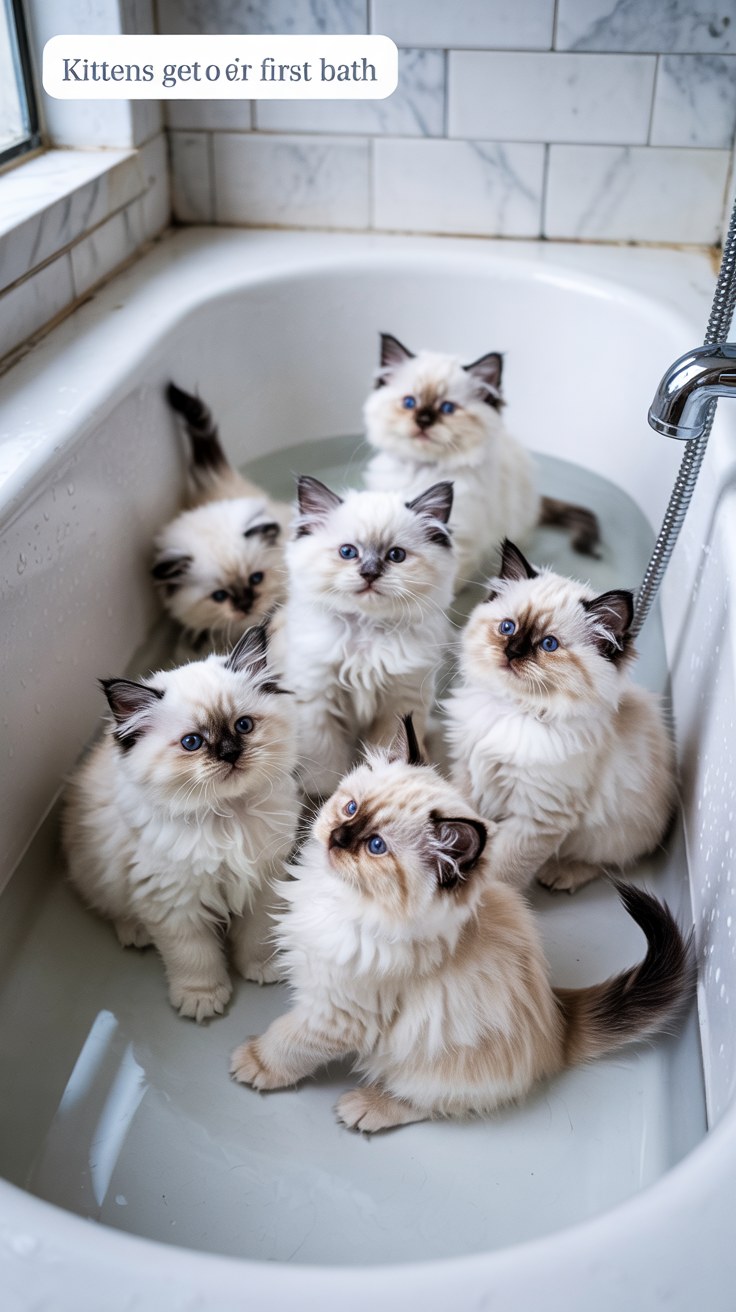 Adorable Kitten First Bath Time Guide for Pet Owners