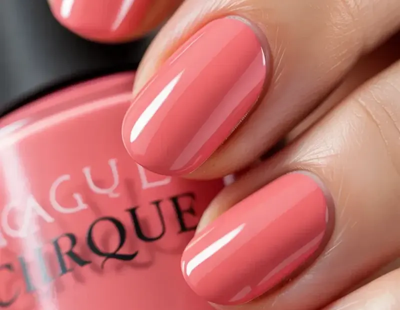 Matte Coral Pink Nail Polish for Spring | Oval Manicure Inspo